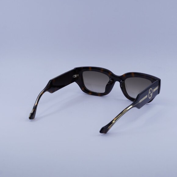 Gucci GG1558SK 002 Sunglasses Havana Square Frame, Brown Lenses main image 6